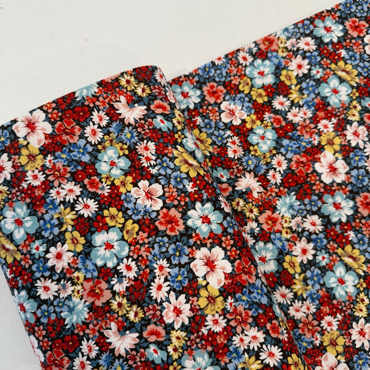Ditsy Floral / Robin&#39;s Egg Ruby Canvas