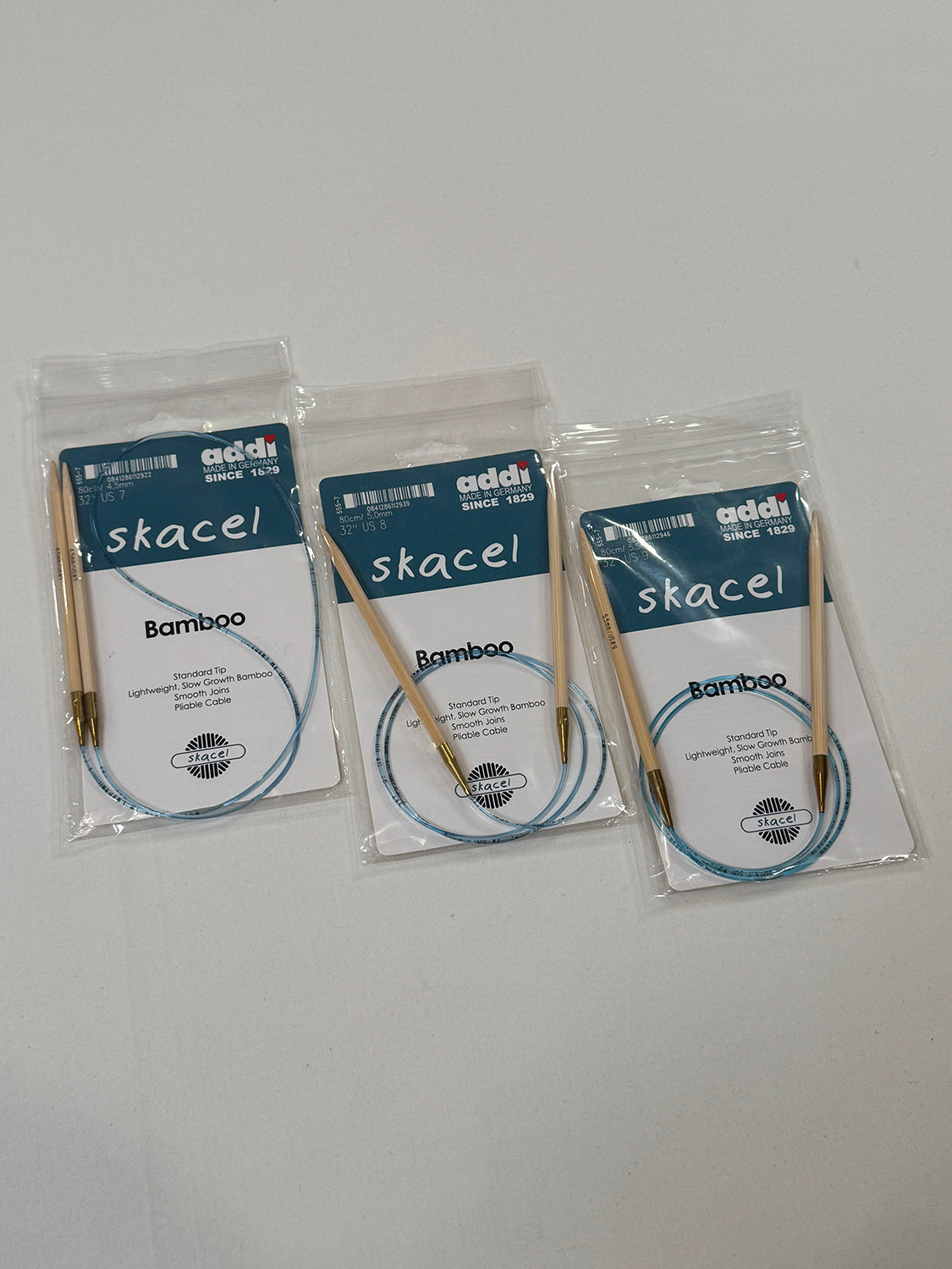 32" US 7, 8, 9 Corded Circular Knitting Needles (Bundle M)