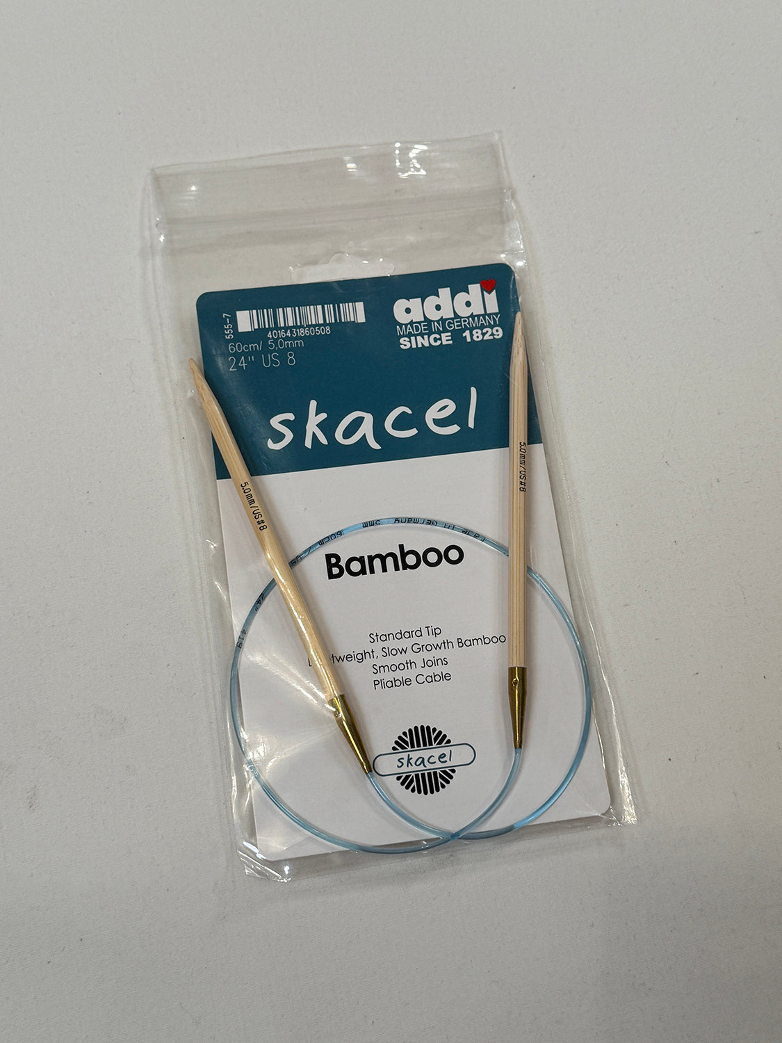 24" US 8 Corded Circular Knitting Needles