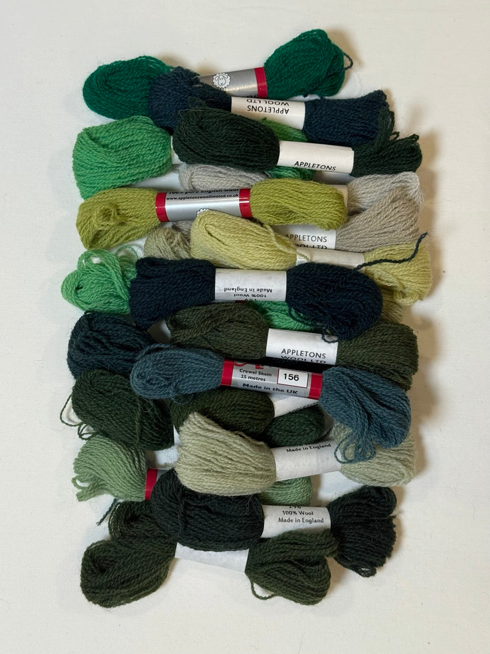 Mixed Greens Wool Bundle