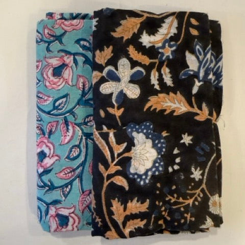 Handblock 2 Yard Bundle : Blue & Black
