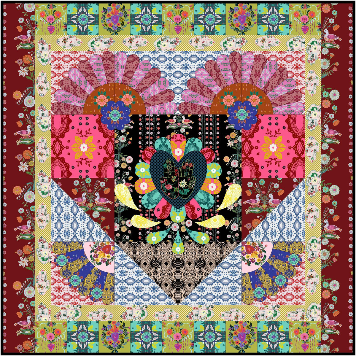 Folk Heart Quilt